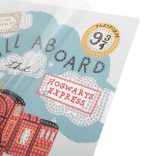 Load image into Gallery viewer, &quot;ALL ABOARD THE HOGWARTS EXPRESS&quot; Harry Potter Crystal Art Card
