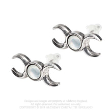 Load image into Gallery viewer, Triple Goddess Stud Earrings
